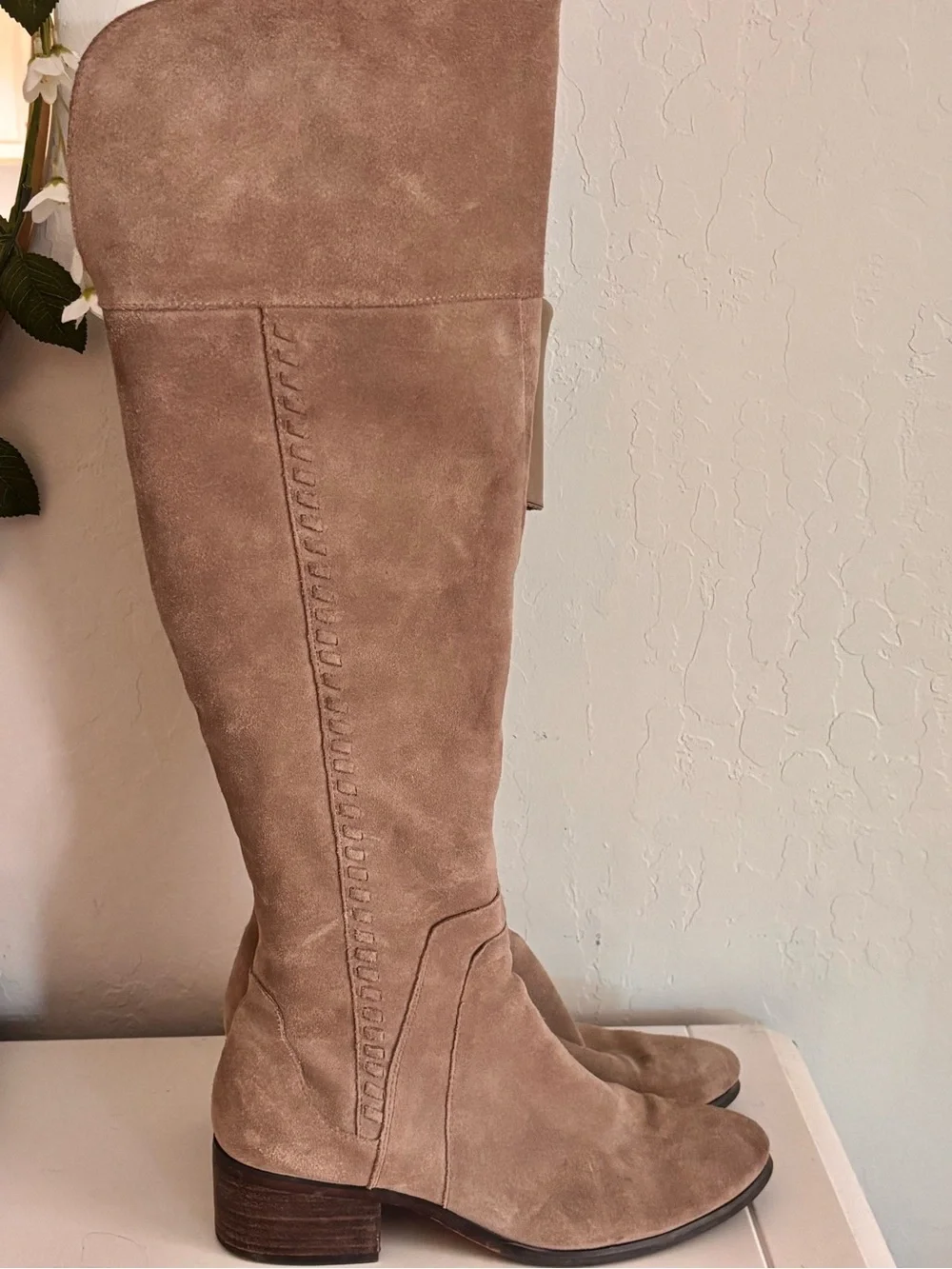 Vince Camuto ‘Kreston’ Over-the-Knee Suede Boot in Taupe, Sz 8.5 Coastal Cowgirl